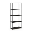Furinno Turn-N-Tube 5-Tier Toolless Closet Organizers/Storage. Espresso