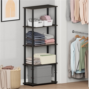 Furinno Turn-N-Tube 5-Tier Toolless Closet Organizers/Storage. Espresso