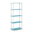 Furinno Turn-N-Tube 5-Tier Toolless Closet Organizers/Storage. Light Blue