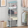 Furinno Turn-N-Tube 5-Tier Toolless Closet Organizers/Storage. Light Blue