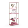 Furinno Turn-N-Tube 5-Tier Toolless Closet Organizers/Storage. Pink