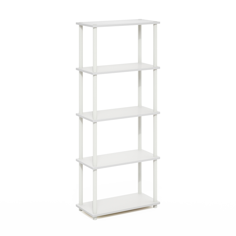 Furinno Turn-N-Tube 5-Tier Toolless Closet Organizers/Storage. White