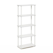 Furinno Turn-N-Tube 5-Tier Toolless Closet Organizers/Storage. White