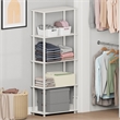 Furinno Turn-N-Tube 5-Tier Toolless Closet Organizers/Storage. White