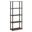 Furinno Turn-N-Tube 5-Tier Toolless Closet Organizers/Storage. Walnut