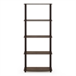 Furinno Turn-N-Tube 5-Tier Toolless Closet Organizers/Storage. Walnut