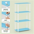 Furinno Turn-N-Tube 4-Tier Toolless Closet Organizers/Storage. Light Blue