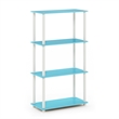 Furinno Turn-N-Tube 4-Tier Toolless Closet Organizers/Storage. Light Blue