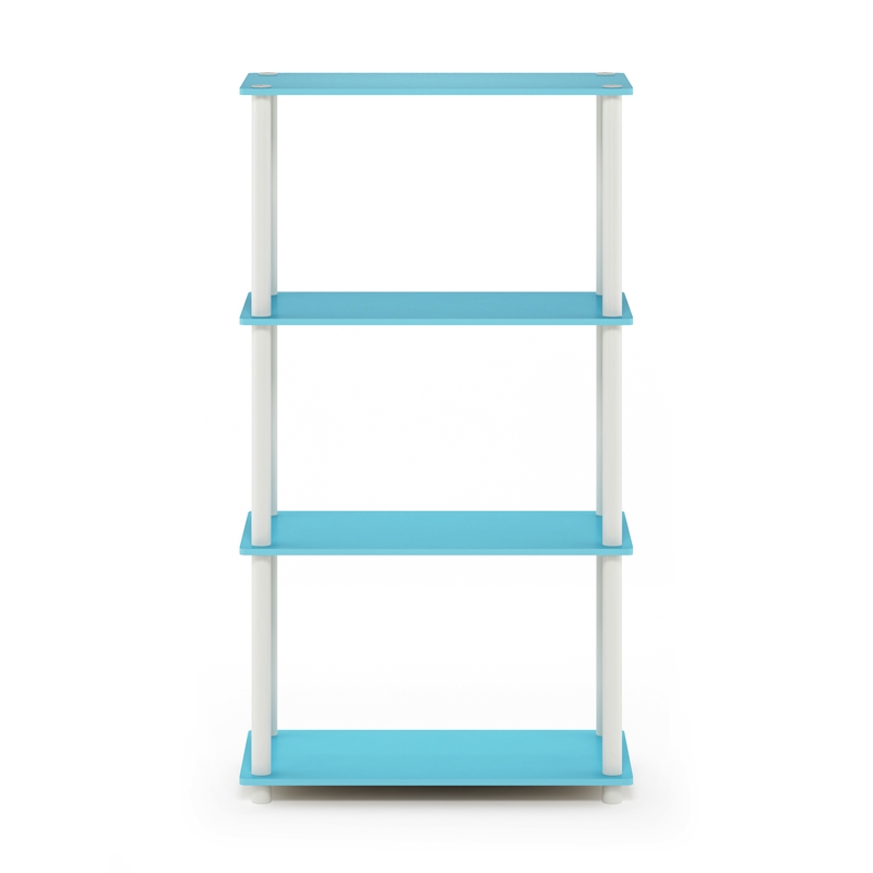 Furinno Turn-N-Tube 4-Tier Toolless Closet Organizers/Storage. Light Blue
