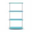 Furinno Turn-N-Tube 4-Tier Toolless Closet Organizers/Storage. Light Blue