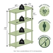 Furinno Turn-N-Tube 4-Tier Toolless Closet Organizers/Storage. Light Cherry