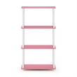 Furinno Turn-N-Tube 4-Tier Toolless Closet Organizers/Storage. Pink