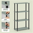 Furinno Turn-N-Tube 4-Tier Toolless Closet Organizers/Storage. Sage Green