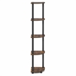 Furinno Turn-N-Tube 5-Tier Corner Shelf Closet Organizers. Amber Pine