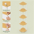 Furinno Turn-N-Tube 5-Tier Toolless Corner Shelf Closet Organizers. Beech