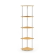 Furinno Turn-N-Tube 5-Tier Toolless Corner Shelf Closet Organizers. Beech