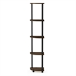 Furinno Turn-N-Tube 5-Tier Corner Shelf Closet Organizers. Columbia Walnut