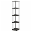 Furinno Turn-N-Tube 5-Tier Corner Shelf Closet Organizers. Espresso