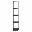 Furinno Turn-N-Tube 5-Tier Corner Shelf Closet Organizers. Espresso