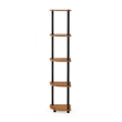 Furinno Turn-N-Tube 5-Tier Corner Shelf Closet Organizers. Light Cherry
