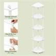 Furinno Turn-N-Tube 5-Tier Toolless Corner Shelf Closet Organizers. White