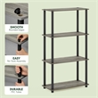 Furinno Turn-N-Tube 4-Tier Toolless Closet Organizers/Storage. French Oak