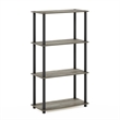 Furinno Turn-N-Tube 4-Tier Toolless Closet Organizers/Storage. French Oak