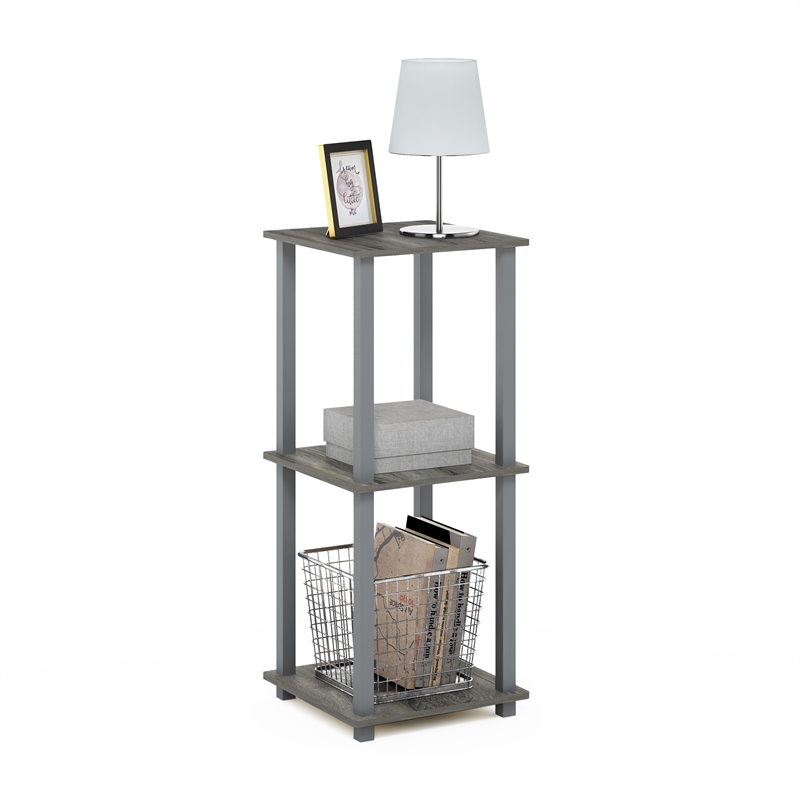 Furinno SIMPLISTIC Set of 2. 2-Tier Nightstand. Bedside Table. French Oak