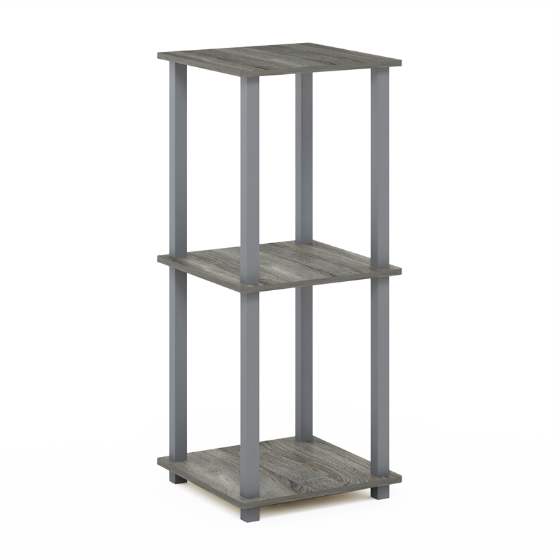Furinno SIMPLISTIC Set of 2. 2-Tier Nightstand. Bedside Table. French Oak