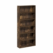 Furinno BASIC 6-Tier Open Shelf Cube Storage Organizer. Amber Pine