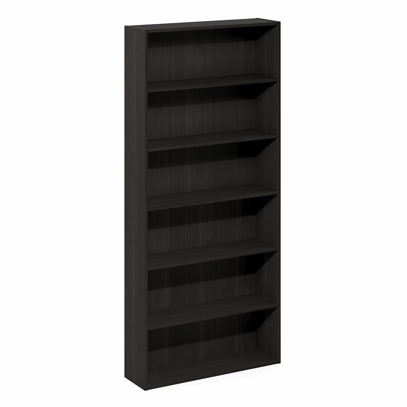 Furinno BASIC 6-Tier Open Shelf Cube Storage Organizer. Espresso