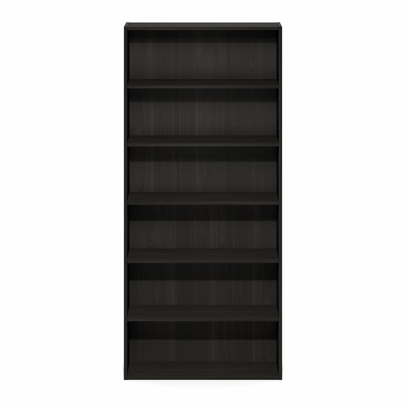 Furinno BASIC 6-Tier Open Shelf Cube Storage Organizer. Espresso