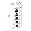 Furinno BASIC 6-Tier Open Shelf Cube Storage Organizer. 7 x 24 x 53. White