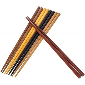 Heim Concept 8 Pair Natural Organic Hardwood Japanese Reusable Chopsticks