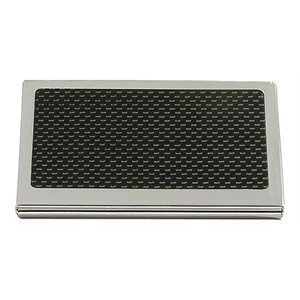 jiallo carbon fibre card case for organizing business card in silver/black