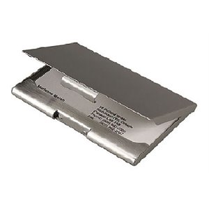 jiallo stainless steel executive business card holder case in satin silver