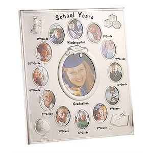 jiallo school years modern stainless steel photo frame in silver