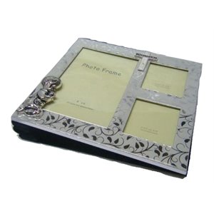 jiallo christening stainless steel photo frame/album in silver
