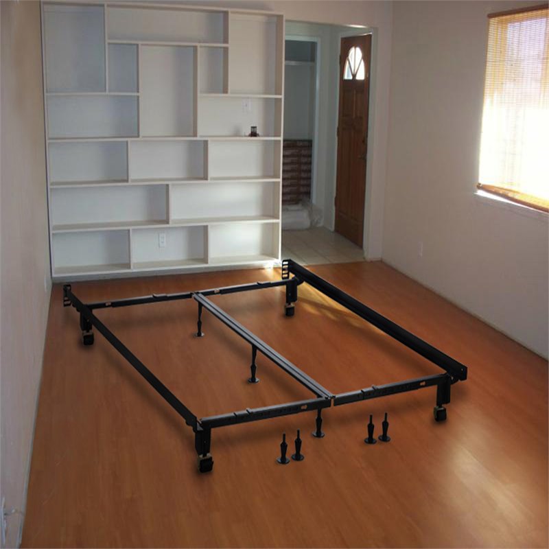 Mega Multi-Fit Bed Frame Twin/Full/Queen/King/Cal. King Heavy Duty in Coffee
