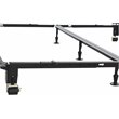Mega Multi-Fit Bed Frame Twin/Full/Queen/King/Cal. King Heavy Duty in Coffee