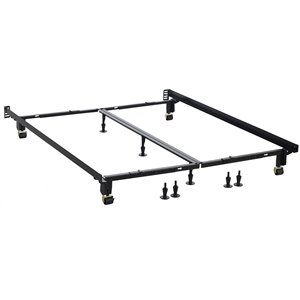 mega multi-fit bed frame twin/full/queen/king/cal. king heavy duty in coffee
