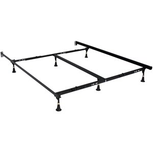 premium lev-r-lock bed frame twin/full/queen/cal king/e. king with 6 glides