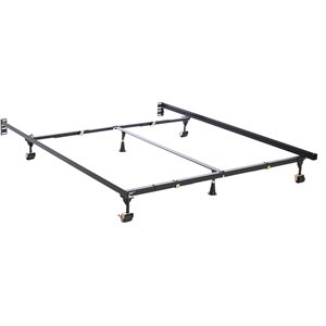 premium clamp style bed frame twin/full/queen/cal king/e. king with 6 legs