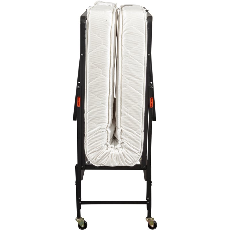 Hollywood Rollaway with Twin Memory Foam Mattress in White