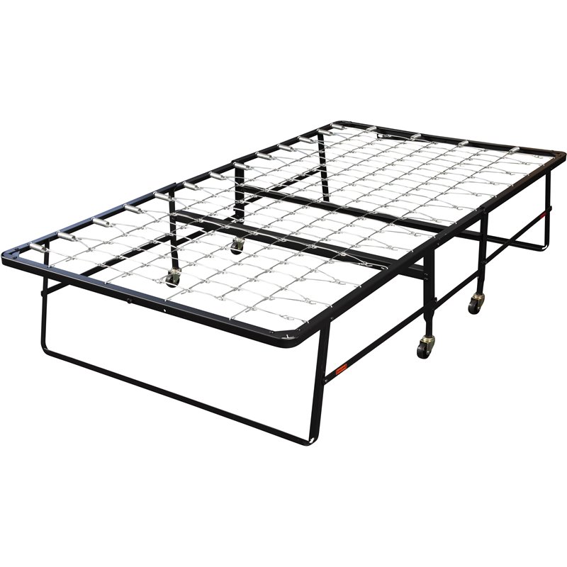 Hollywood Rollaway with Twin Memory Foam Mattress in White