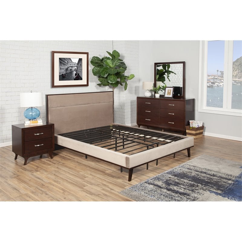 Hollywood Bed Frame California King Bedder Base in Black