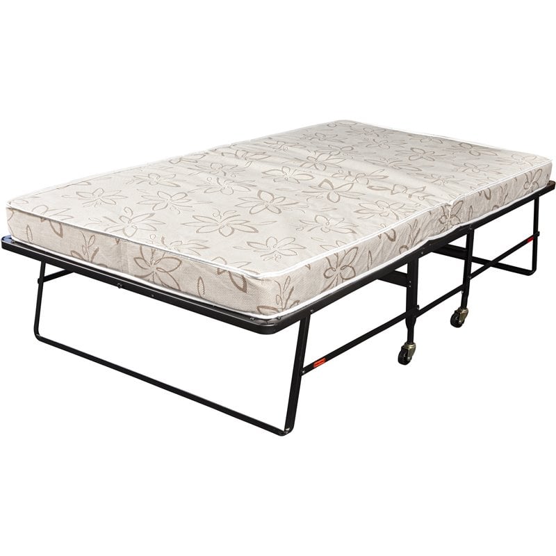 Hollywood Rollaway with Twin Fiber Mattress in Brown