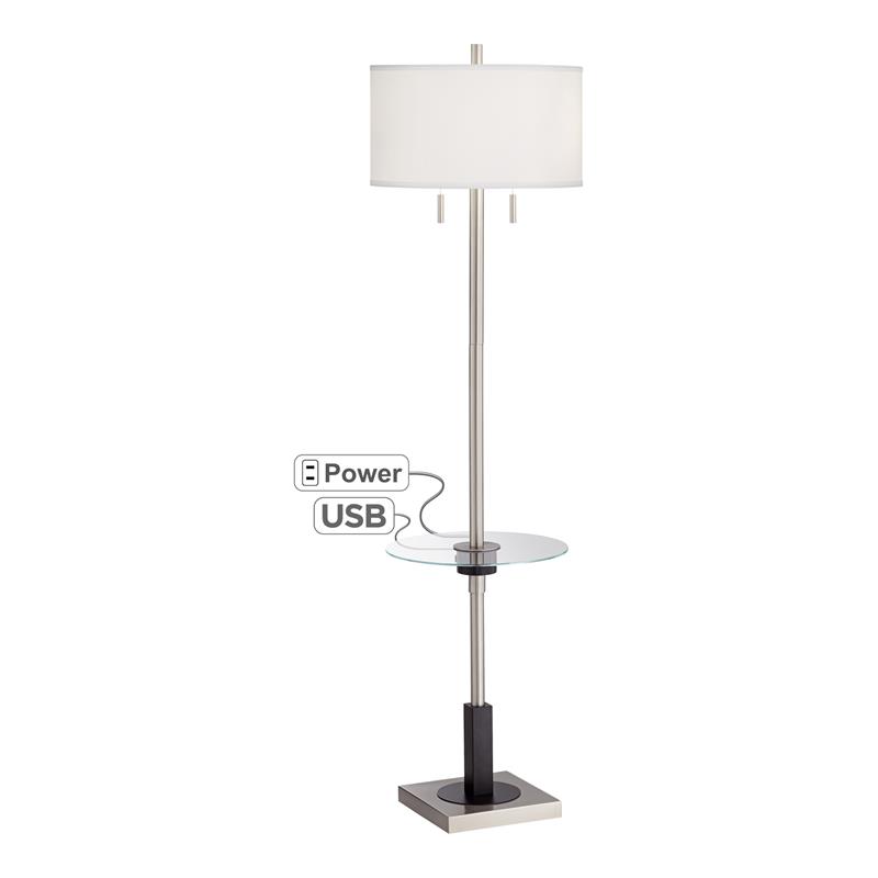 Pacific Coast Lighting Morris 67 25, Floor Lamp With Glass Tray