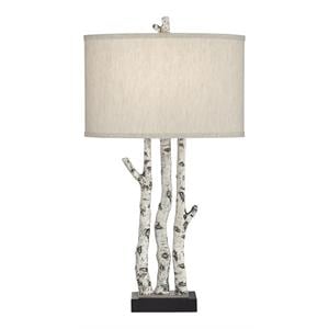 pacific coast lighting white forest birch branches metal table lamp in natural