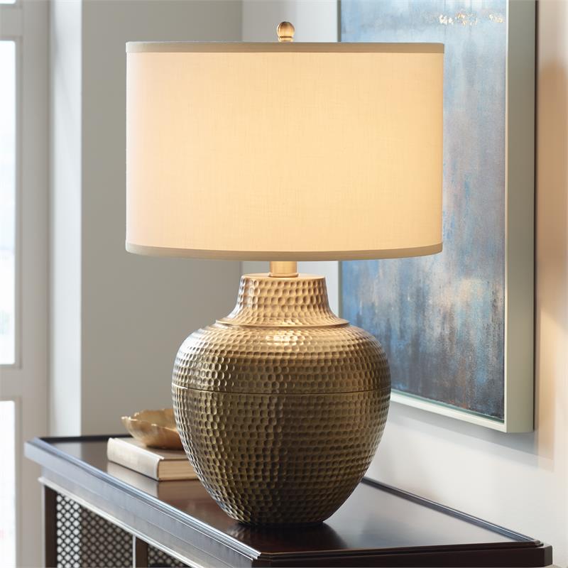 metal hammered lamp